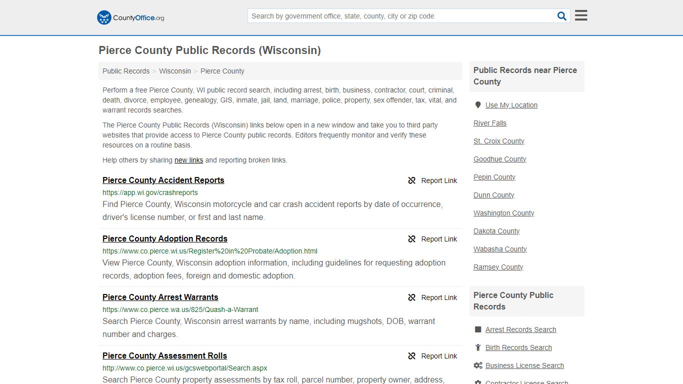 Pierce County Public Records (Wisconsin) - countyoffice.org